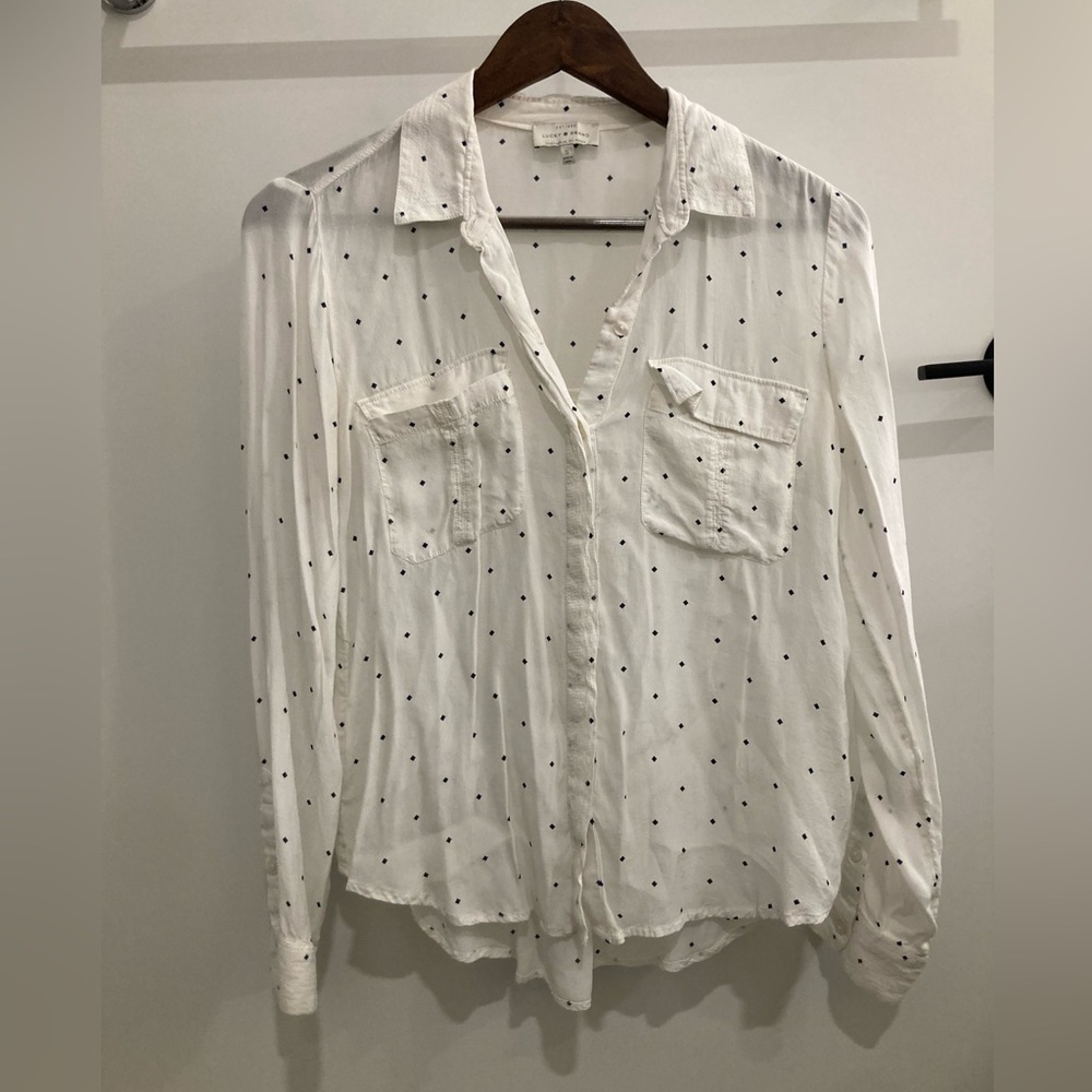 Lucky Brand women’s polka dot blouse